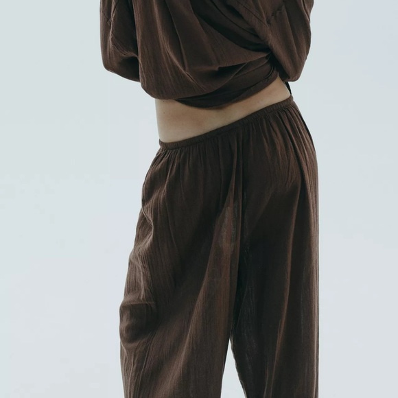 ZARA FLOWY BALLOON PANTS - Picture 8 of 8